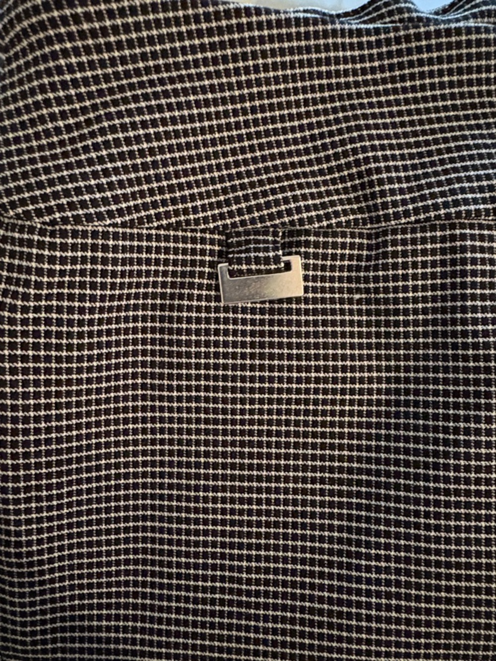 Black Micro-Pattern Stretch Dress Pants - Picture 8 of 9